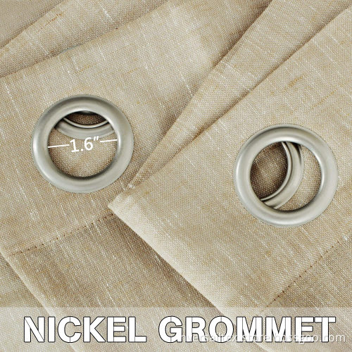 Window Grommet Butter Sheer Curtains Panels
